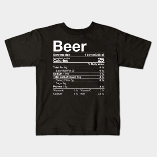 Beer Nutritional Facts Thanksgiving Gifts Drinking Christmas Kids T-Shirt